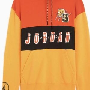 Jordan Men's Orange and Yellow Hoodie